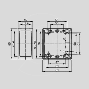 U85 Polystyrene Enclosure 85x80x40 U85