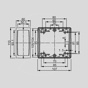 U85 Polystyrene Enclosure 85x80x40 U110