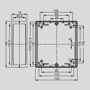 U85 Polystyrene Enclosure 85x80x40 U160