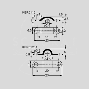 KBR5115 Cable Clips, METAL, 23mm KBR5115, KBR5120A