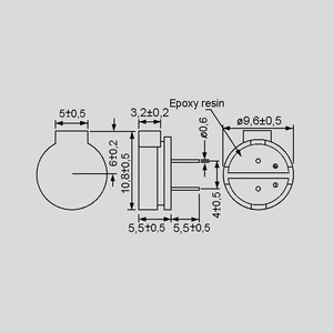 PB1224PE12Q Buzzer 12mm PC 12VAC 2400Hz 85dB PB09M27PE05Q