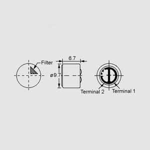 PMOF9745S-42U Elektretmikrofon -62dB Ø9,7x4,5mm PMOF9767S-42U