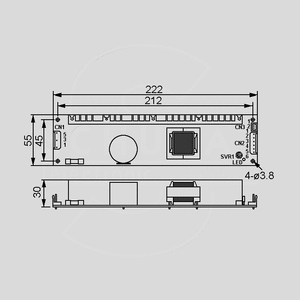 LPS-75-5 SPS Open Frame 75W 5V/15A Dimensions and Terminal Pin Assignment