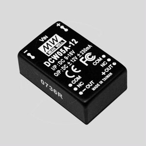 DCW05C-5 DC/DC-Conv 36-72V:+/-5V 500mA 5W