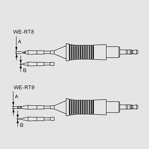 WE-RT8 Chisel Shape, Straight 2,2x0,4mm WE-RT8, WE-RT9