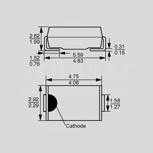 RS1G SMD Si-Rectifier 400V 1A SMA DO214AC/SMA