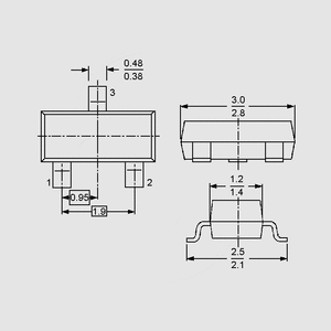 PLVA656A SMD Zenerdiode 0,25W 5,6V SOT23 SOT23