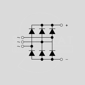 VUO36-12NO8 3-Ph-Bridge Rect. 35A 1200V(RRM) Flat Circuit Diagram