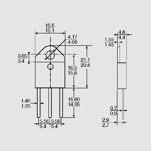 BTA10-600B Triac 10A 600V 50mA TO220AB TOP3