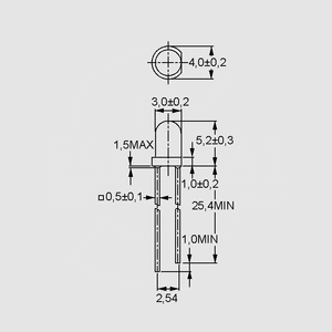 EL204-15UTC/C LED Water-clear White 2250mcd 20&deg; 3mm EL204-15UTC/C