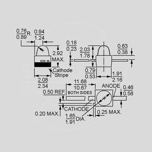 HSDL4420 IR-LED Water-clear 24&deg; Straight Leads HSDL4420