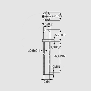 ELPT5529B/L2-F Phototrans. Dual Black 0,129mA Side View ELPT204_