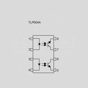 TLP124 Optoc. 3,75kV 80V 50mA SMD Circuit Diagram