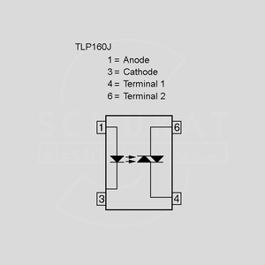 TLP160J Optotr. 2,5kV 600V 10mA MFP4 Circuit Diagram