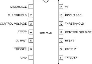 ICM7556 Low Power Dual CMOS Timer DIP-14