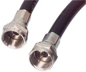F-kabel, Sort, han/han, 1,5m | Lavpris