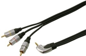N-HQSS2537/2.5 Camcorder AV kabel, 4-pol 3,5mm Jack->3 RCA, 2,5 meter