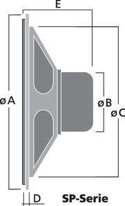 SP-2RDP Højttaler 8R 0,25w Ø=50mm.