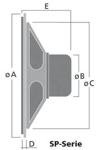 SP-11/2RDP Højttaler 8R Ø=40mm.