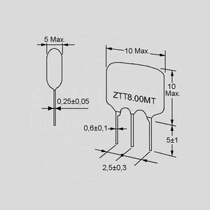 ZTT5,50MG Ceramic Resonator 3-Pole 5,50MHz ZTTWS_