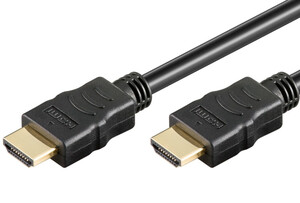 W31884 HDMI kabel, Ethernet, 2m, sort - hdmi kabel til dvd-afspiller 4k spillekonsoller blue ray guldbelagte stik 2 meter sort