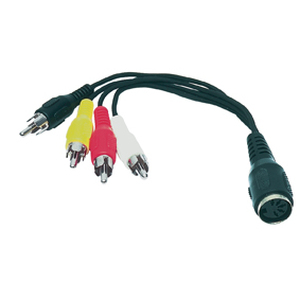 N-CABLE-304 5 polet DIN hun <-> 4 x phono han, 0.20m