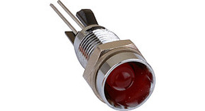 MENTOR 2664.8021 LED-fatning med 5mm LED RØD 2,25V forsænket chrom
