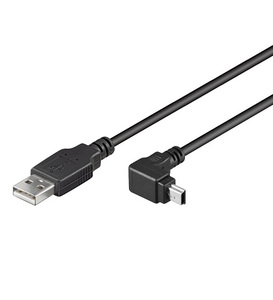W93971 USB A han - USB mini B vinklet 1,8 mtr