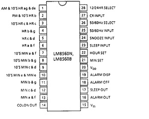 LM8560 Digital Alarm Clock DIP-28