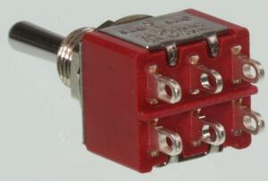 MS-529 Toggle Switch 2-pol Moment (ON)-OFF-(ON)