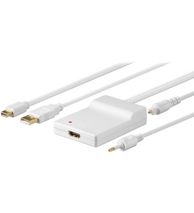 W51748 DisplayPort adapter MiniDisplayP+Toslink+USB>HDMI+