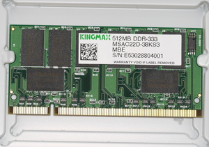 MSAC22D-38KS3 Kingmax DDR-333 SO-DIMM 512mb
