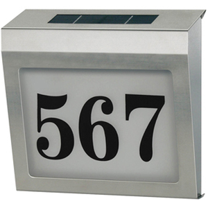 N-BN-HOUSE02 BRENNENSTUHL STAINLESS STEEL SOLAR POWER HOUSE NUMBER