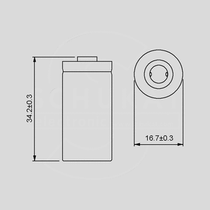 CR123A CR123A 17,1x34,5mm. photo battery 3V 1200mAh CR123A