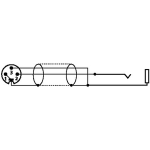 MCA-15/2 XLR 3p HAN - JACK 6,35mm. HUN Mono 0,15m.