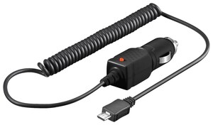 W46555 Bil-oplader / strømforsyning, micro-USB B, 12/24V, 1A