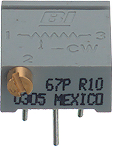 64P-500R Cermet- 500 Ω lineær 500 mW ±10 %, 67PR500LFTB