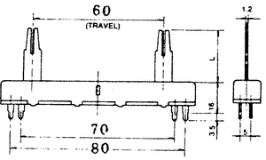 P6893ABG Skydepotentiometer, MONO, LIN, 100Kohm