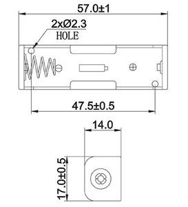 W11449 Batteriholder 1 x AA snaplås