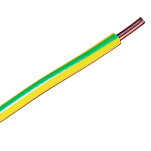 H07VU150GE/GN Wire H07V-U 1,5mm², Solid (Hård), gul/grøn