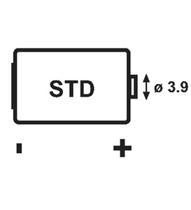 W78894 A 16,8x50,7mm. 3,6V 3400mAh.