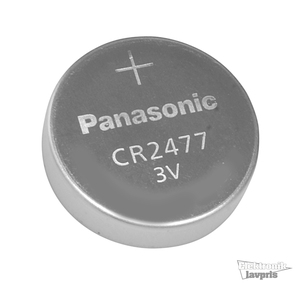 CR2477-HQ Lithium knapbatteri 24,5 x 7,7mm. 3V, 1000mAh - Lithium knapcellebatteri 24,5 x 7,7mm. 3V, 1000mAh