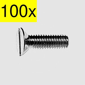 SSKM3X8 Ligekærv skruer M3x8 100 stk. Undersænket