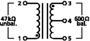 DIB-110 Linietransformator 10:1 Tegning