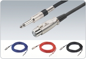 MMC-300/SW Jack Mono-XLR kabel 3m. Gruppenbild