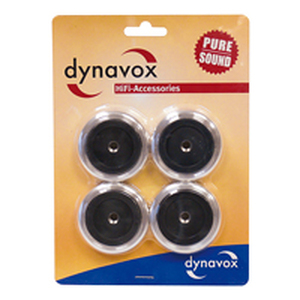 BN206381 Dynavox Aluminiums-fødder for HiFi, SÆT med 4 stk, SØLV