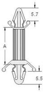 CS-1625 Printkortholder 25,4mm. Pk=100stk.