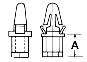 CS-13 Printkortholder 12,7mm. Pk=100stk.