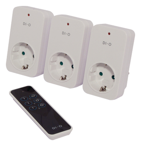 N-DIO-DOMO53 DI-O STARTER KIT WITH 3X ON/OFF SOCKET + 3 CHANNEL REMOTE CONTROL