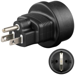 W95308 Rejseadapter USA han Med jord - Schuko hun